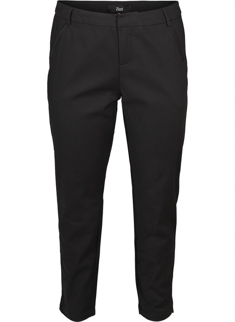 ZIZZI ELEGANCKIE SPODNIE CHINOSY CZARNE 234A ZIZZI ELEGANCKIE SPODNIE CHINOSY CZARNE 234A