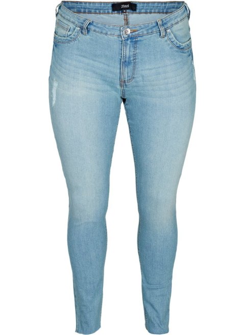 ZIZZI JASNE ZWĘŻANE JEANSY DZIURY 377B ZIZZI JASNE ZWĘŻANE JEANSY DZIURY 377B
