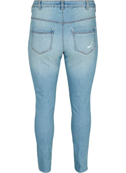 ZIZZI JASNE ZWĘŻANE JEANSY DZIURY 377B ZIZZI JASNE ZWĘŻANE JEANSY DZIURY 377B