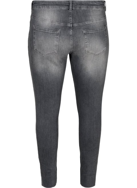 ZIZZI SZARE WYCIERANE JEANSY RURKI 200L ZIZZI SZARE WYCIERANE JEANSY RURKI 200L