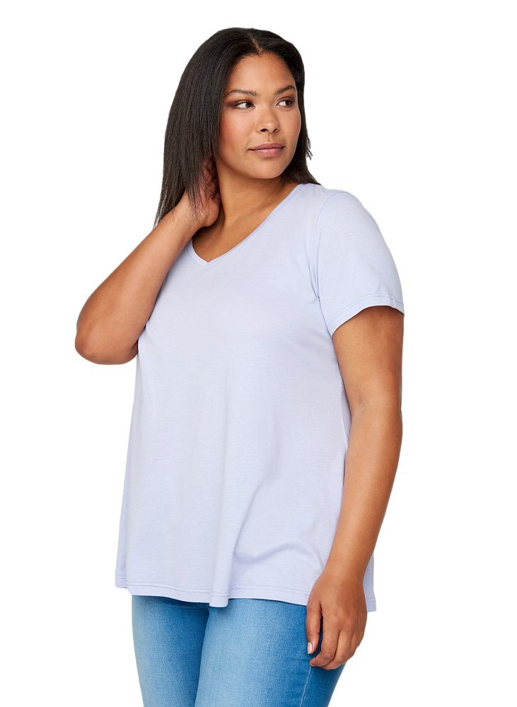 ZIZZI T-SHIRT BLUZKA BASIC LILA 803A ZIZZI T-SHIRT BLUZKA BASIC LILA 803A