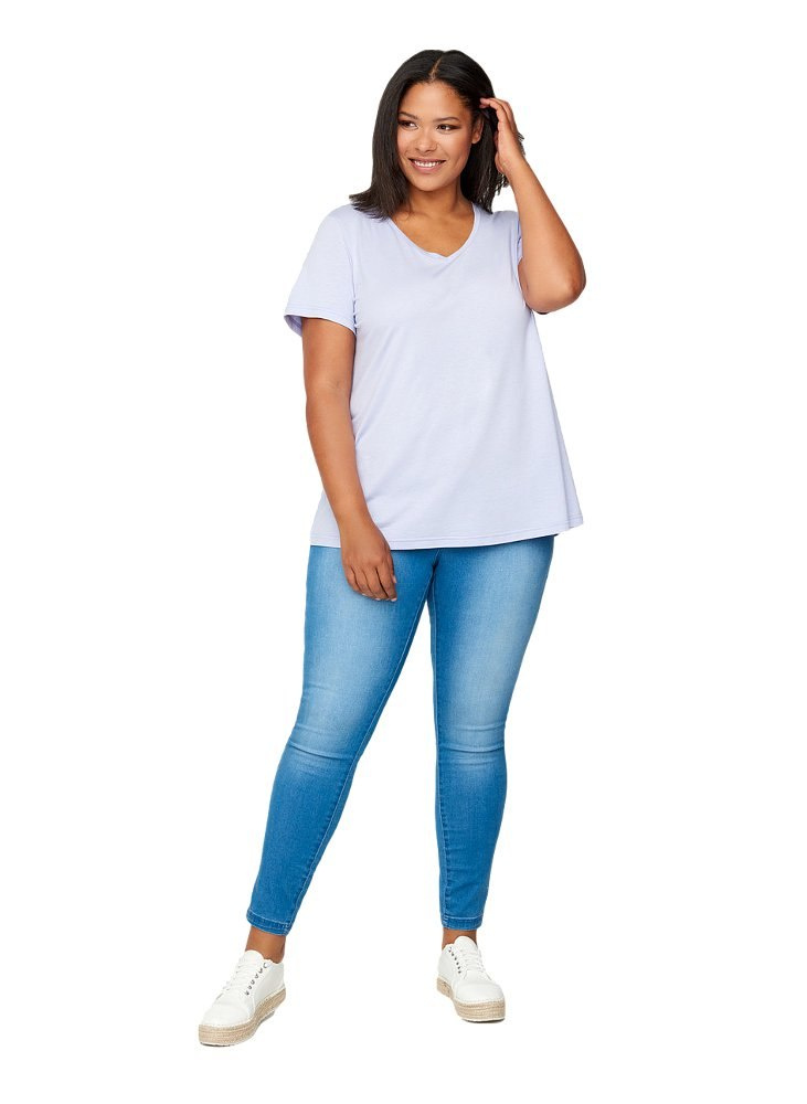 ZIZZI T-SHIRT BLUZKA BASIC LILA 803A ZIZZI T-SHIRT BLUZKA BASIC LILA 803A