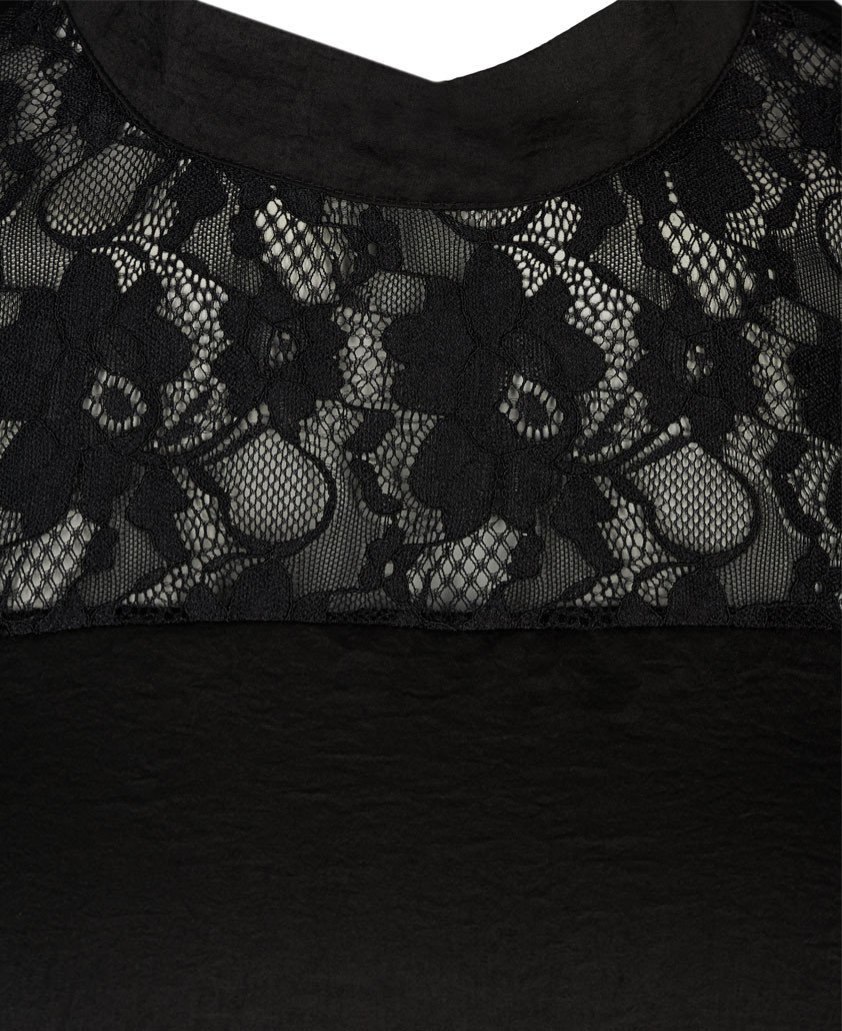 ZIZZI ELEGANCKI CZARNY TOP KORONKA 093B ZIZZI ELEGANCKI CZARNY TOP KORONKA 093B