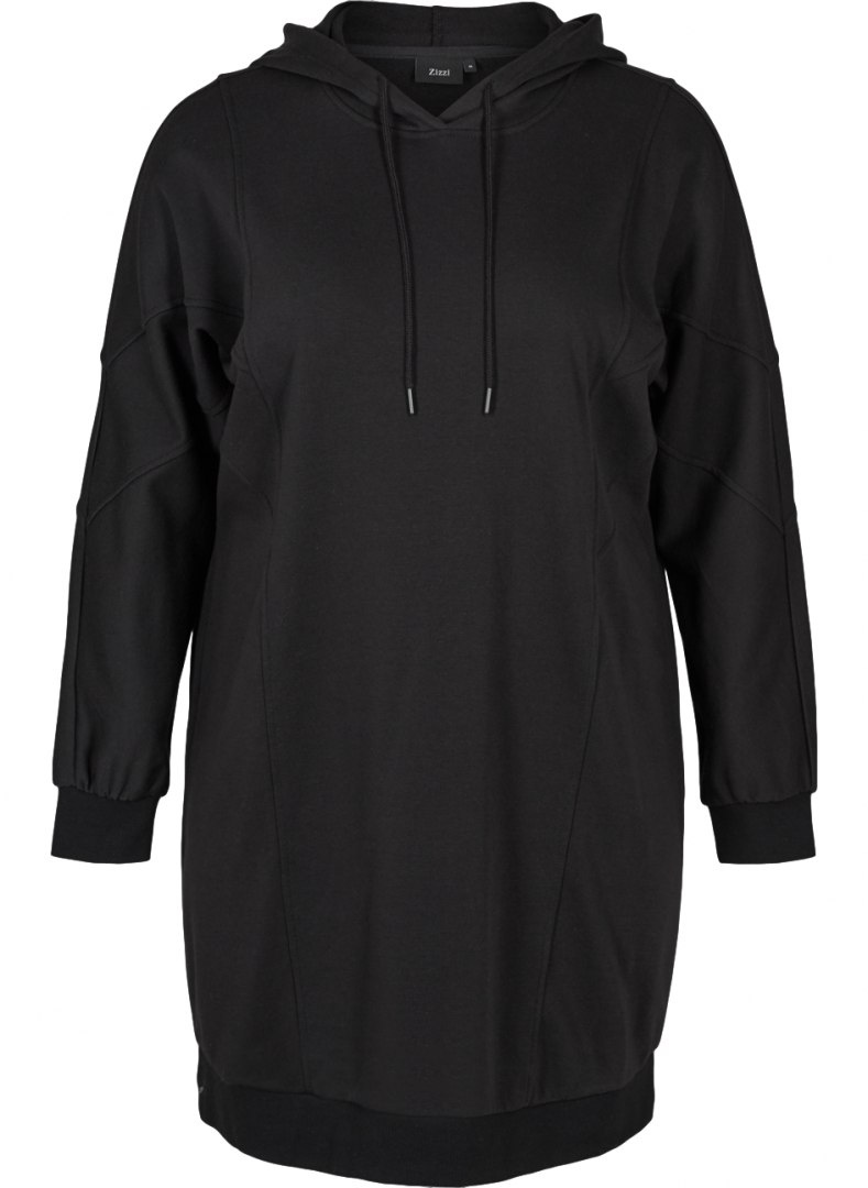ZIZZI CZARNA SUKIENKA BLUZA KAPTUR 058A ZIZZI CZARNA SUKIENKA BLUZA KAPTUR 058A