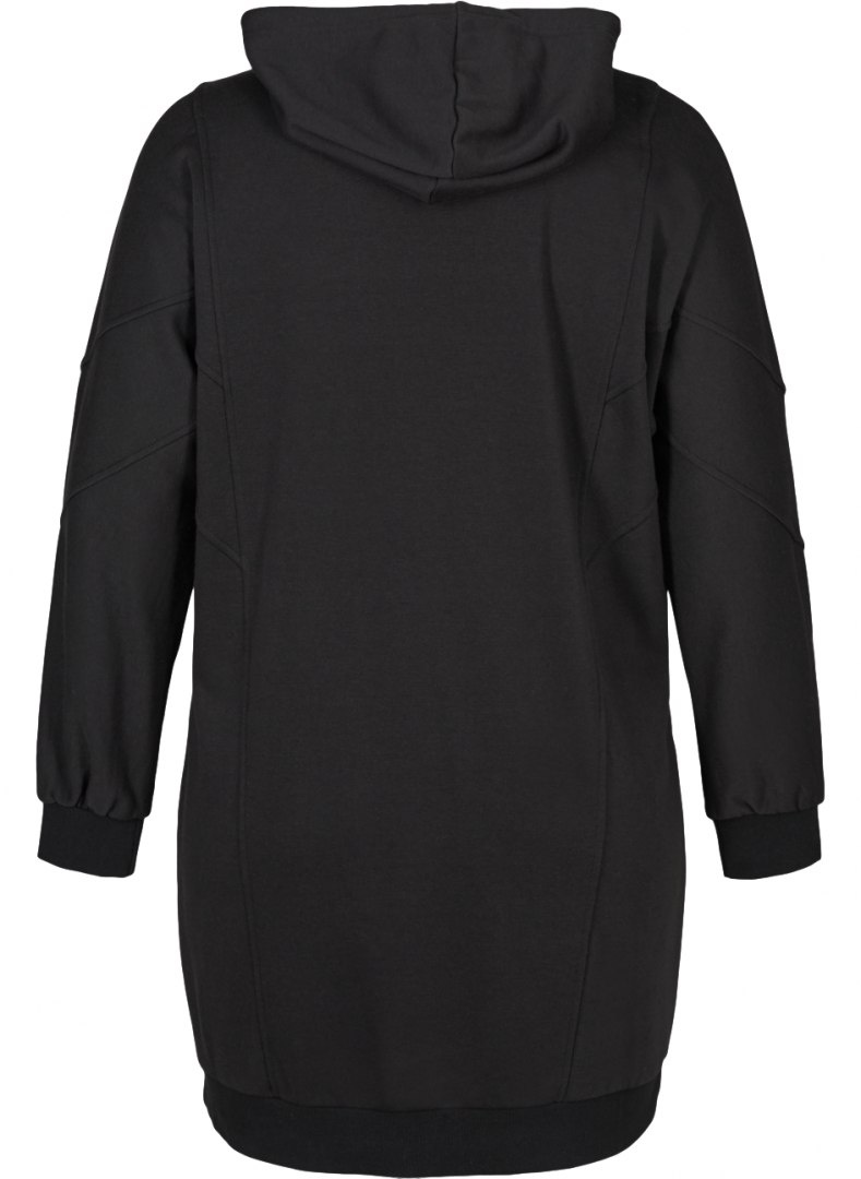 ZIZZI CZARNA SUKIENKA BLUZA KAPTUR 058A ZIZZI CZARNA SUKIENKA BLUZA KAPTUR 058A
