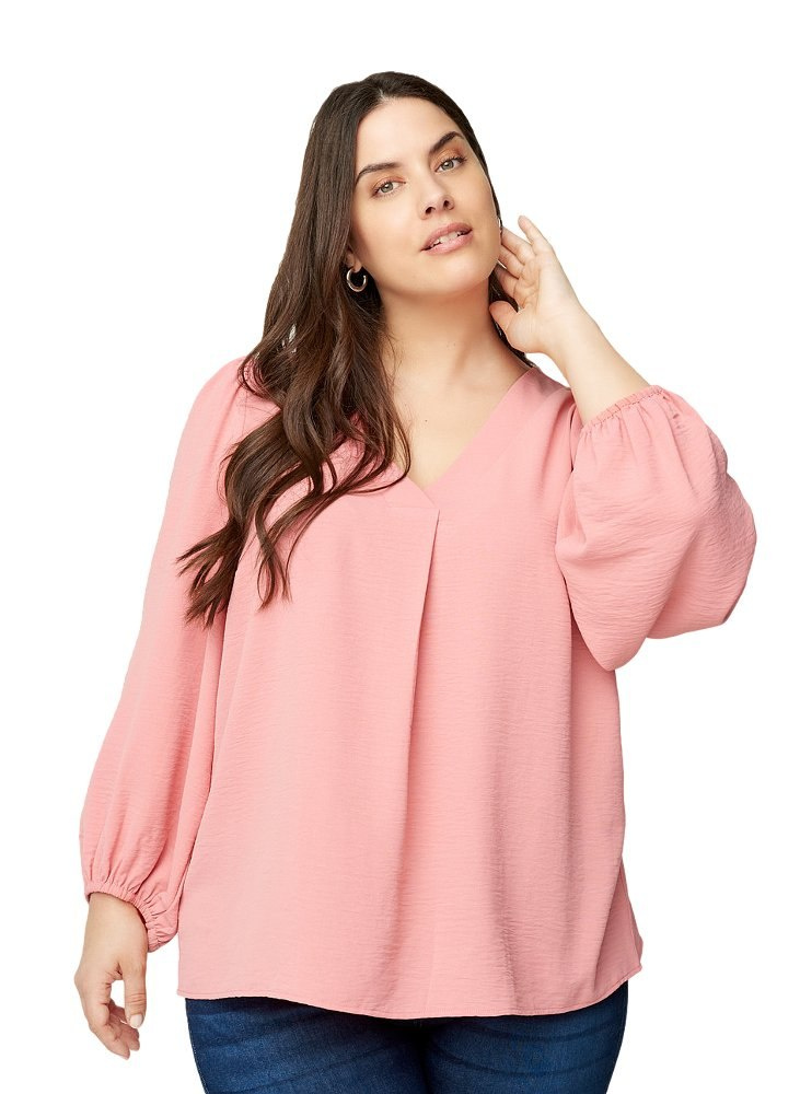 ZIZZI RÓŻOWA ELEGANCKA BLUZKA BUFFKI 910G ZIZZI RÓŻOWA ELEGANCKA BLUZKA BUFFKI 910G