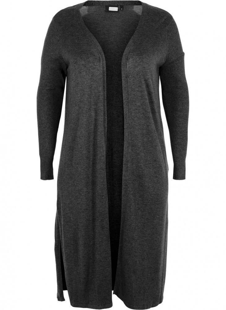 ZIZZI STYLOWY SZARY DŁUGI KARDIGAN 155BW ZIZZI STYLOWY SZARY DŁUGI KARDIGAN 155BW