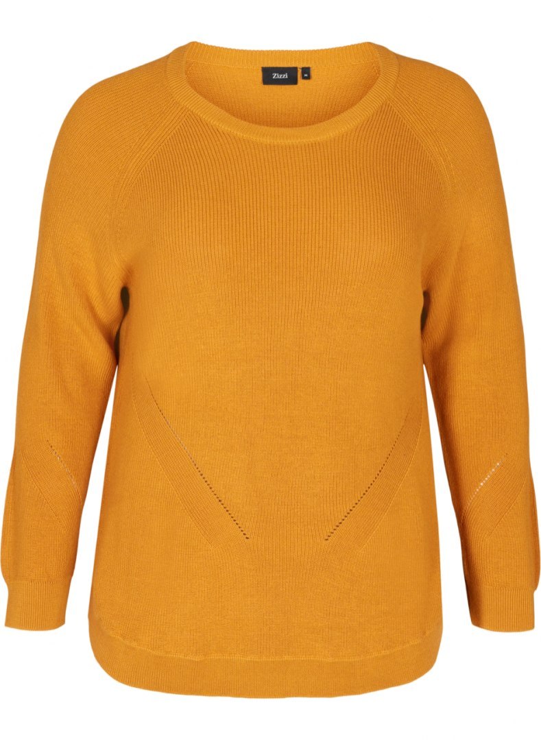 ZIZZI ŚWIETNY DZIANINOWY SWETER ŻÓŁTY 785AW ZIZZI ŚWIETNY DZIANINOWY SWETER ŻÓŁTY 785AW