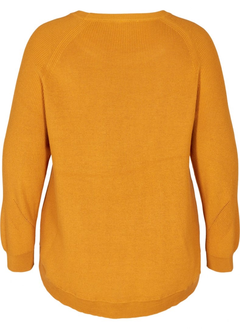 ZIZZI ŚWIETNY DZIANINOWY SWETER ŻÓŁTY 785AW ZIZZI ŚWIETNY DZIANINOWY SWETER ŻÓŁTY 785AW