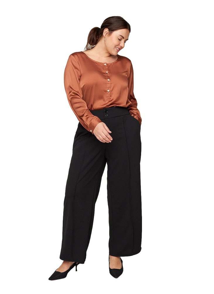 ZIZZI CZARNE ELEGANCKIE SPODNIE 741A ZIZZI CZARNE ELEGANCKIE SPODNIE 741A
