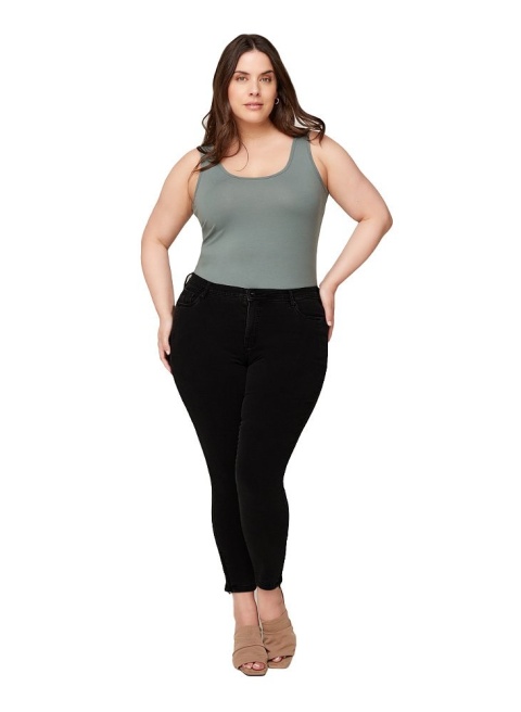 ZIZZI CZARNE JEANSY RURKI AMY 7/8 181A