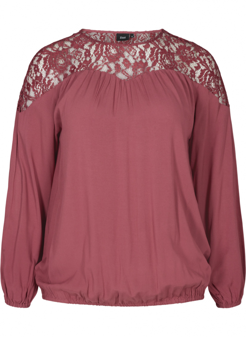 ZIZZI ELEGANCKA BLUZKA BOMBKA KORONKA 342A ZIZZI ELEGANCKA BLUZKA BOMBKA KORONKA 342A