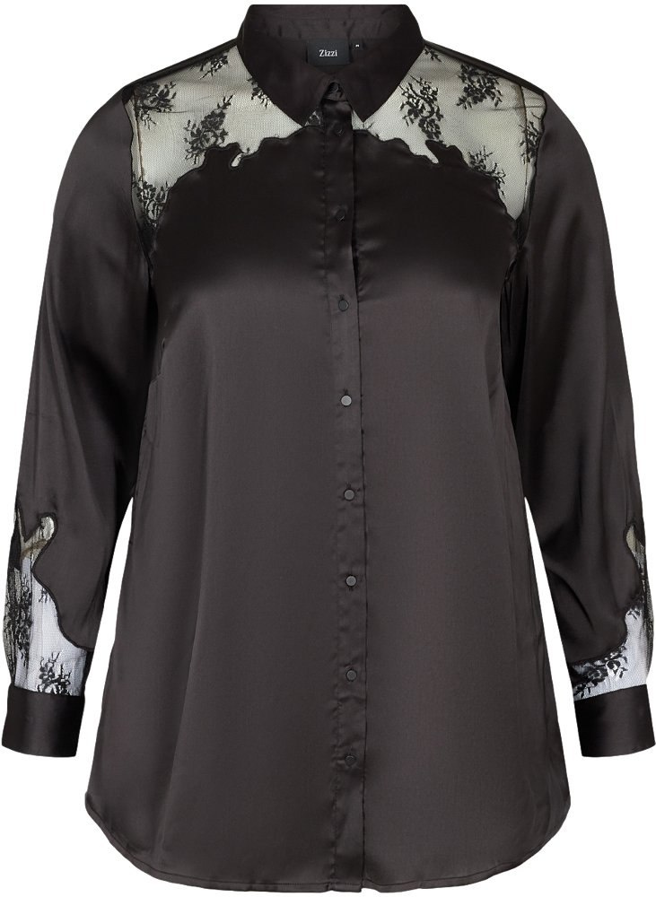 ZIZZI UROCZA SATYNOWA KOSZULA KORONKA 444AW ZIZZI UROCZA SATYNOWA KOSZULA KORONKA 444AW