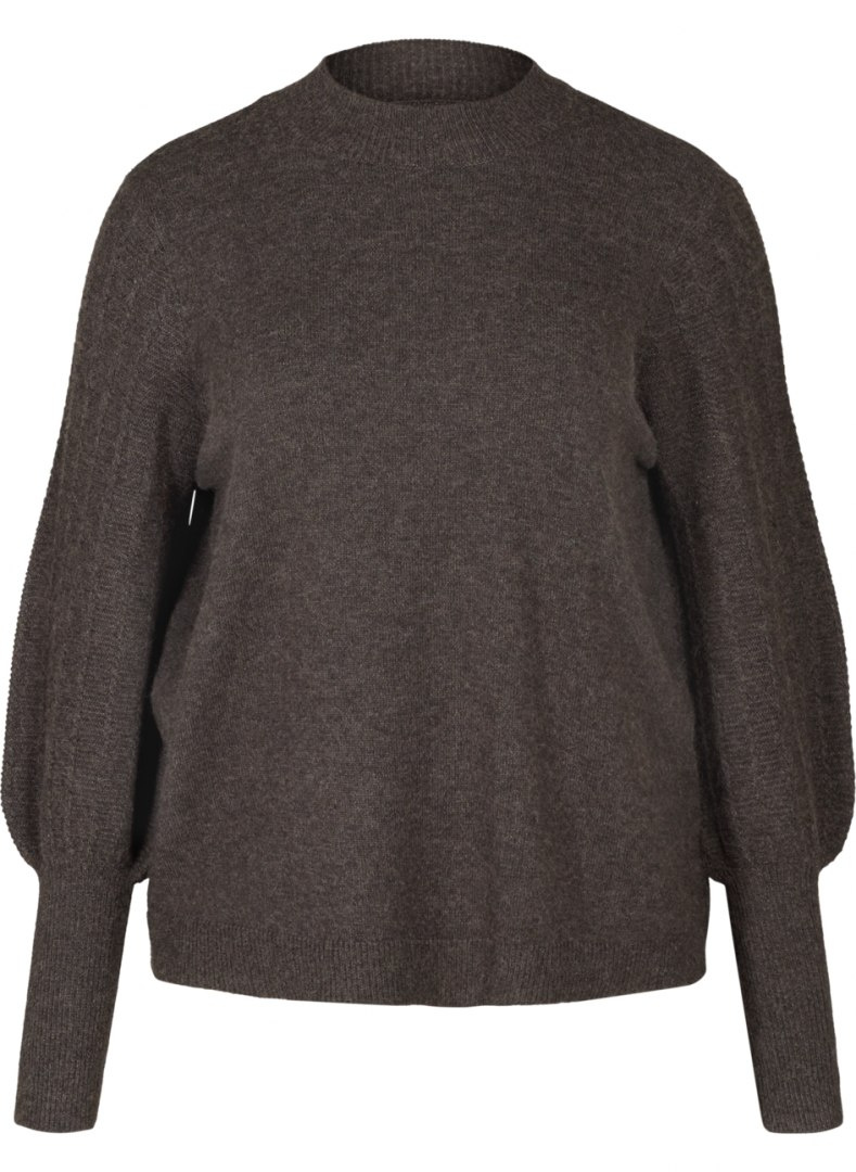 ZIZZI DZIANINOWY SWETER BALONOWE RĘKAWY 810A ZIZZI DZIANINOWY SWETER BALONOWE RĘKAWY 810A