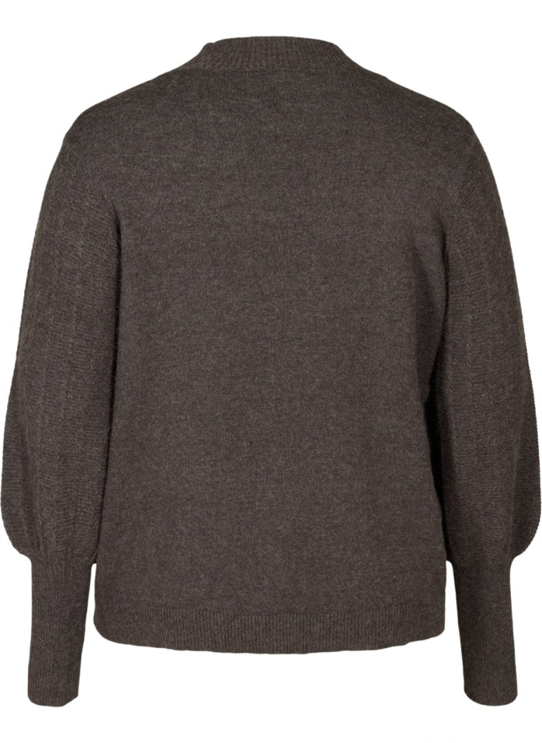 ZIZZI DZIANINOWY SWETER BALONOWE RĘKAWY 810A ZIZZI DZIANINOWY SWETER BALONOWE RĘKAWY 810A