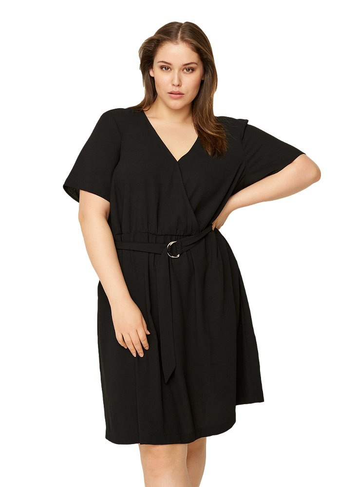ZIZZI ELEGANCKA KOPERTOWA SUKIENKA CZERŃ 325A ZIZZI ELEGANCKA KOPERTOWA SUKIENKA CZERŃ 325A