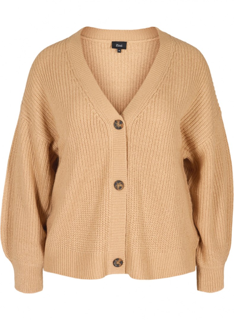 ZIZZI FANTASTYCZNY BEŻOWY SWETER GUZIKI 923A ZIZZI FANTASTYCZNY BEŻOWY SWETER GUZIKI 923A