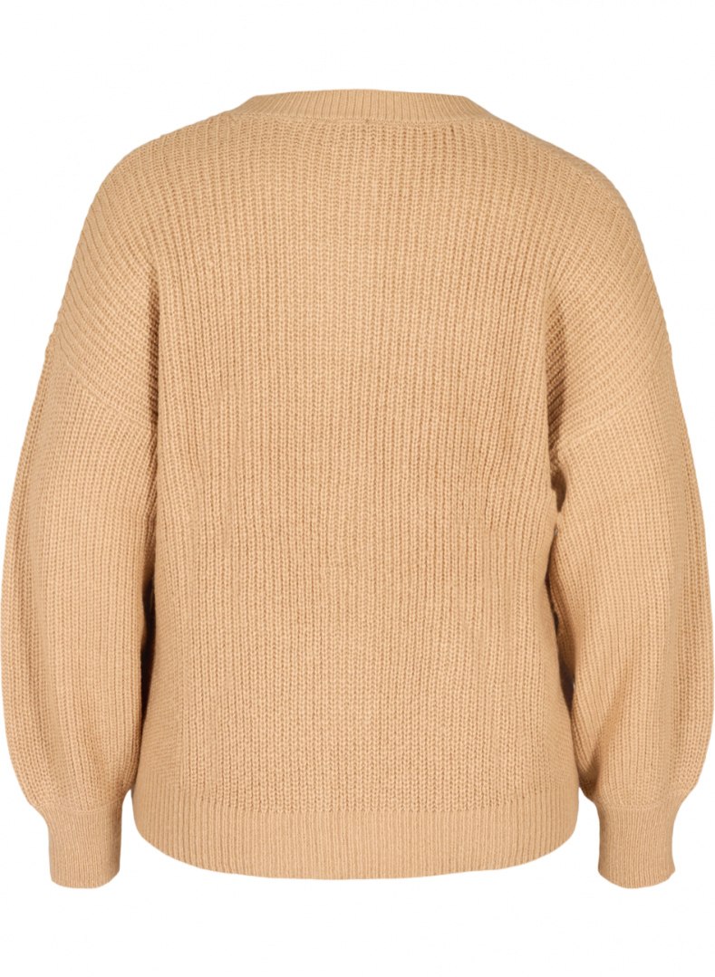ZIZZI FANTASTYCZNY BEŻOWY SWETER GUZIKI 923A ZIZZI FANTASTYCZNY BEŻOWY SWETER GUZIKI 923A
