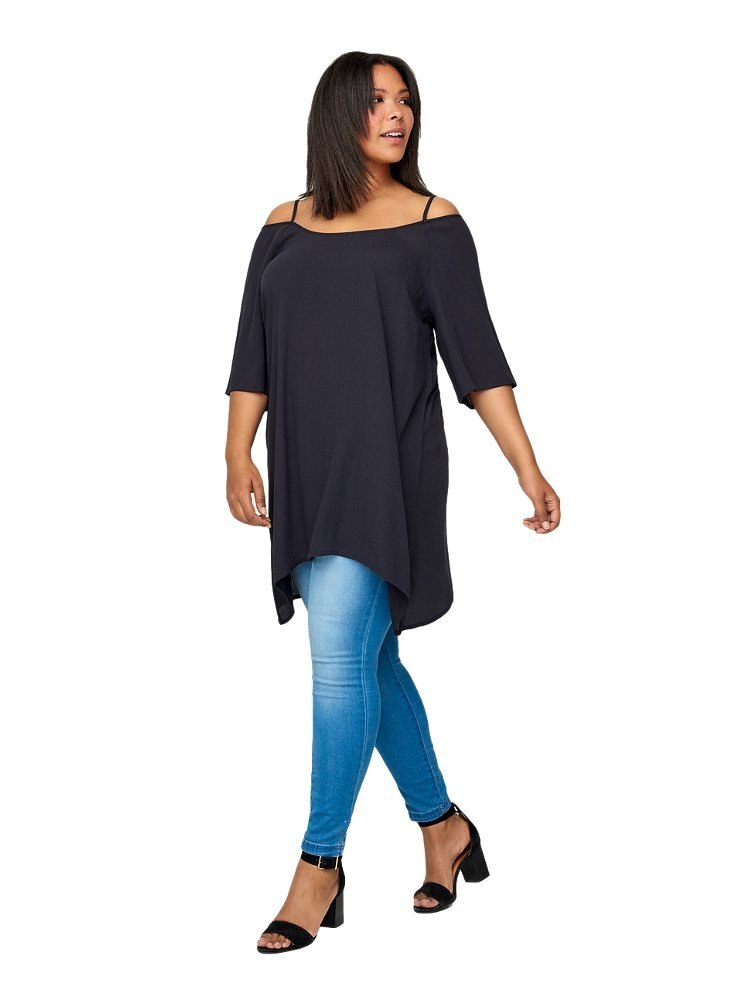 ZIZZI CZARNA TUNIKA 2W1 HISZPANKA 558B ZIZZI CZARNA TUNIKA 2W1 HISZPANKA 558B