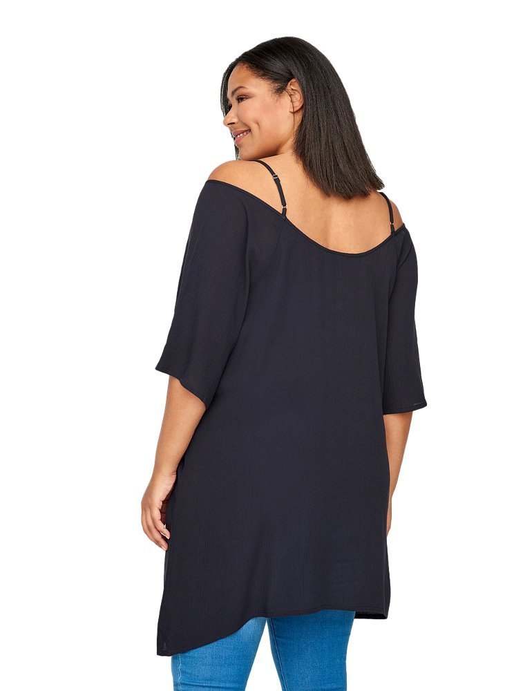 ZIZZI CZARNA TUNIKA 2W1 HISZPANKA 558B ZIZZI CZARNA TUNIKA 2W1 HISZPANKA 558B
