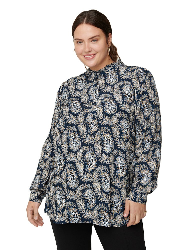 ZIZZI ELEGANCKA BLUZKA KOSZULOWA WZÓR 724B ZIZZI ELEGANCKA BLUZKA KOSZULOWA WZÓR 724B