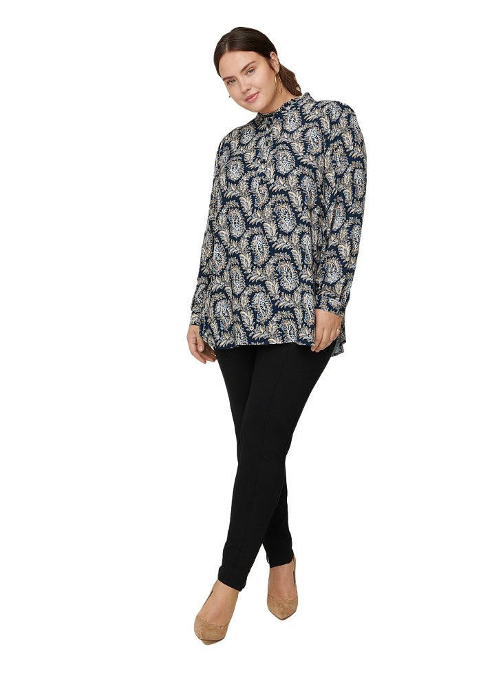 ZIZZI ELEGANCKA BLUZKA KOSZULOWA WZÓR 724B ZIZZI ELEGANCKA BLUZKA KOSZULOWA WZÓR 724B