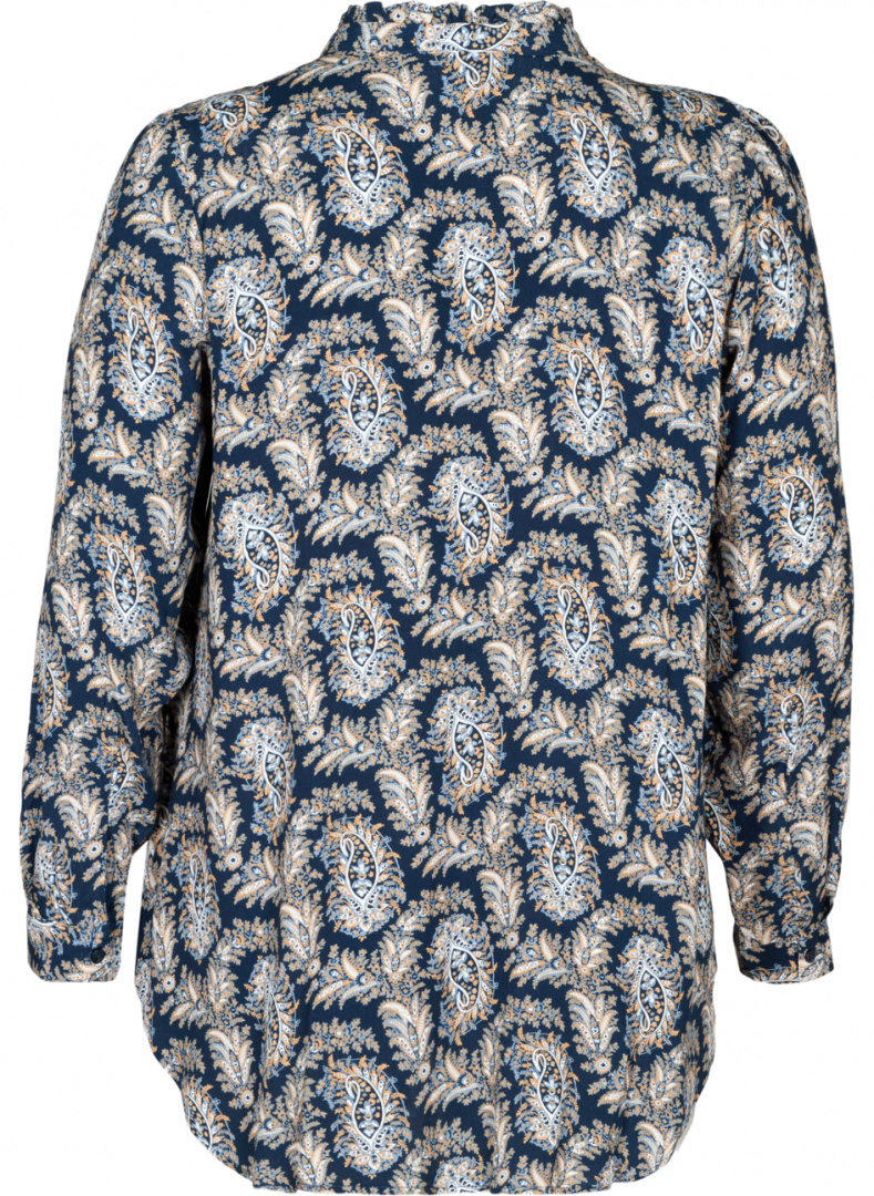 ZIZZI ELEGANCKA BLUZKA KOSZULOWA WZÓR 724B ZIZZI ELEGANCKA BLUZKA KOSZULOWA WZÓR 724B