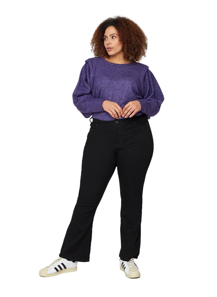 ZIZZI SZEROKIE CZRNE SPODNIE JEANSY 005C ZIZZI SZEROKIE CZRNE SPODNIE JEANSY 005C