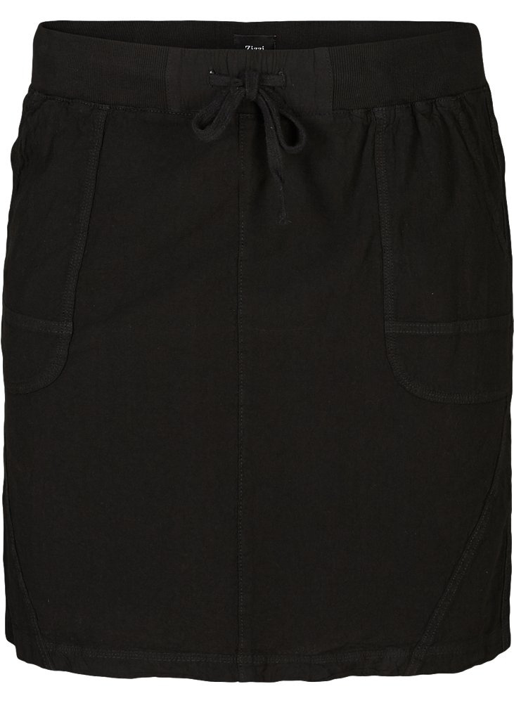 ZIZZI ŚWIETNA SPÓDNICA BAWEŁNA CZARNA 830B ZIZZI ŚWIETNA SPÓDNICA BAWEŁNA CZARNA 830B