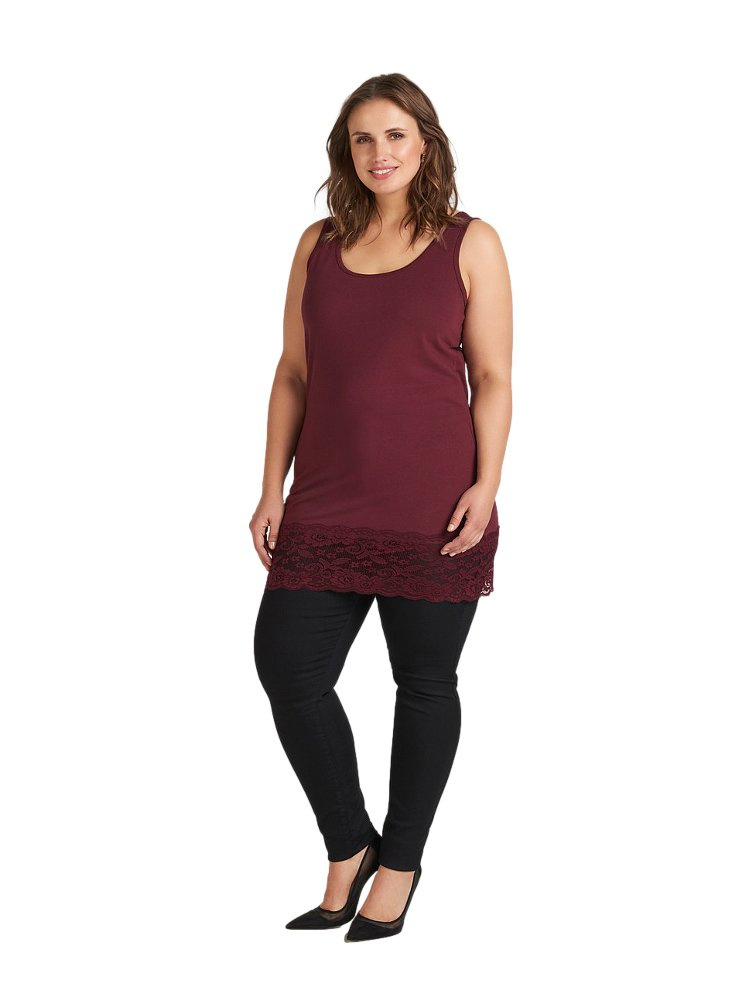 ZIZZI KOBIECY TOP BORDO KORONKA 895A ZIZZI KOBIECY TOP BORDO KORONKA 895A