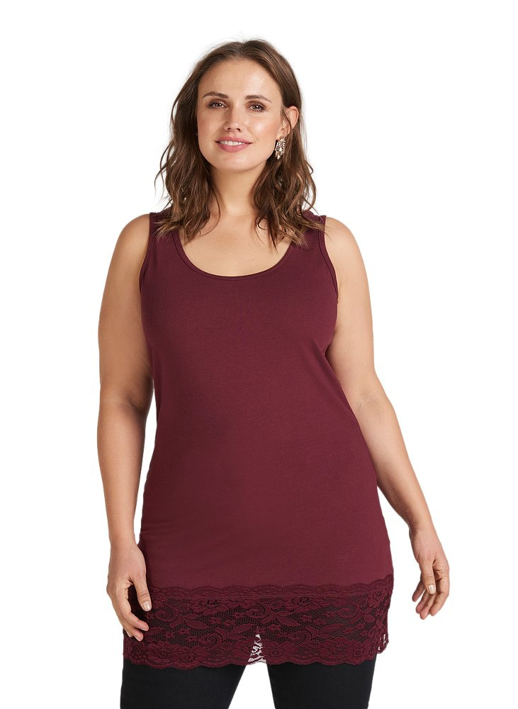 ZIZZI KOBIECY TOP BORDO KORONKA 895A ZIZZI KOBIECY TOP BORDO KORONKA 895A