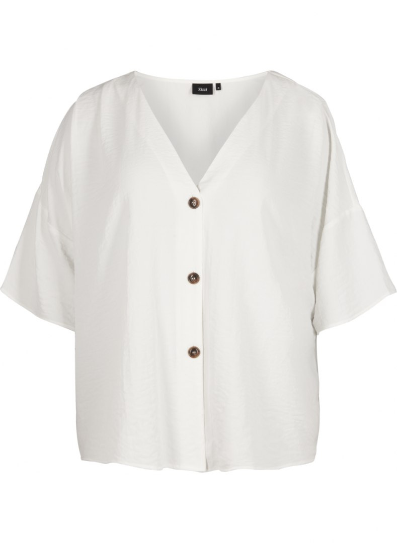 ZIZZI ŚWIETNA BIAŁA BLUZKA OVERSIZE 584A ZIZZI ŚWIETNA BIAŁA BLUZKA OVERSIZE 584A