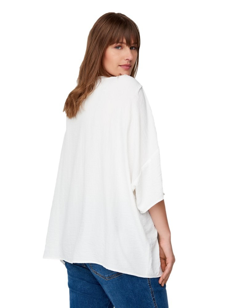 ZIZZI ŚWIETNA BIAŁA BLUZKA OVERSIZE 584A ZIZZI ŚWIETNA BIAŁA BLUZKA OVERSIZE 584A