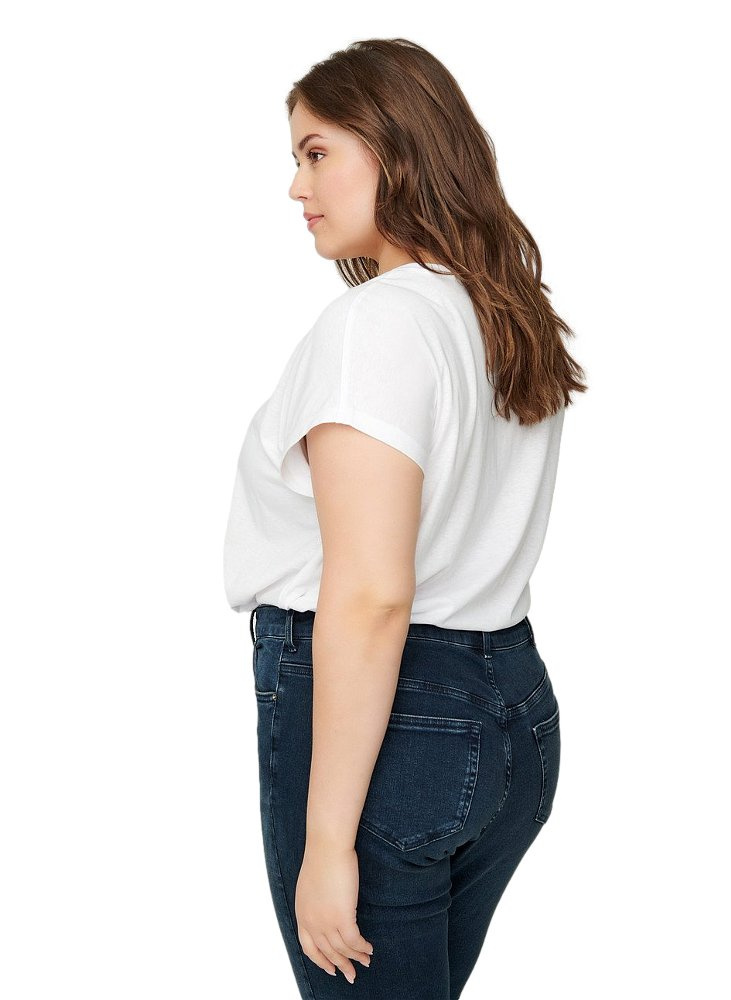 ZIZZI KLASYCZNA BIAŁA BLUZKA T-SHIRT 470B ZIZZI KLASYCZNA BIAŁA BLUZKA T-SHIRT 470B