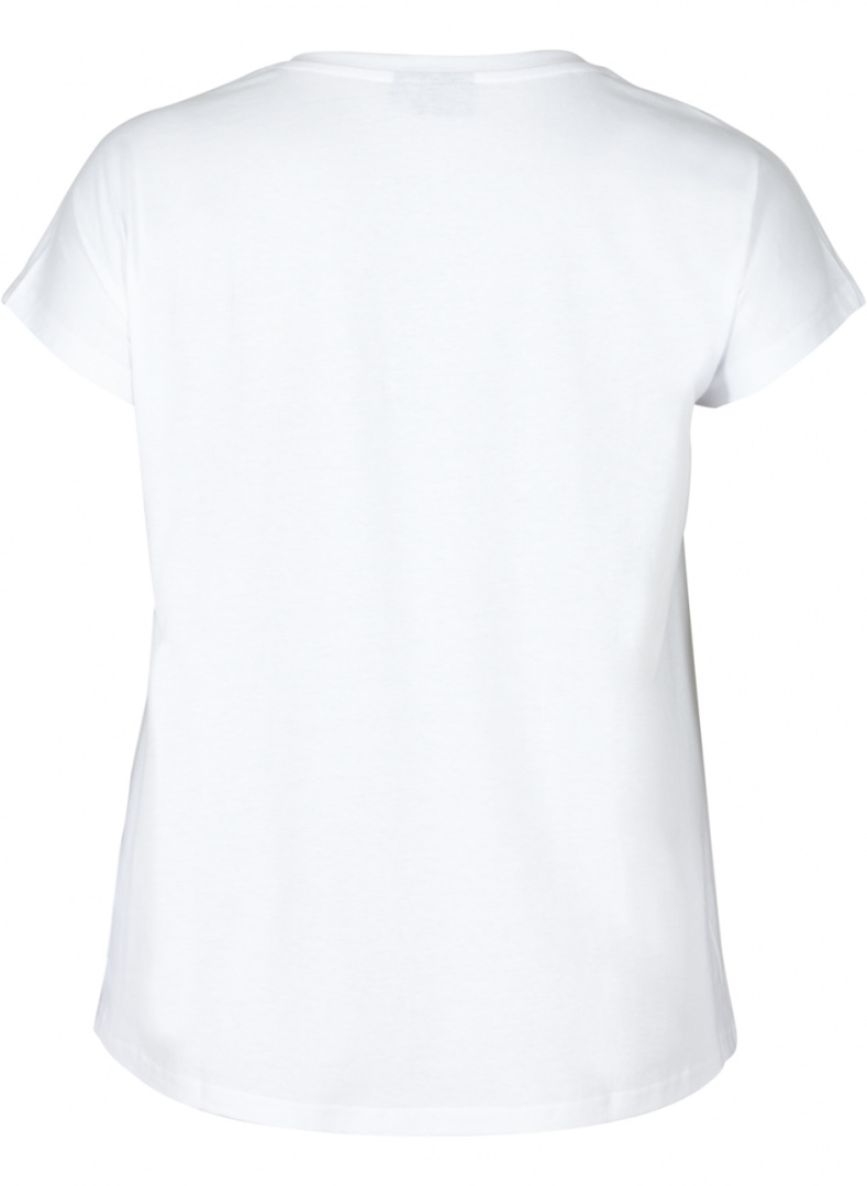 ZIZZI KLASYCZNA BIAŁA BLUZKA T-SHIRT 470B ZIZZI KLASYCZNA BIAŁA BLUZKA T-SHIRT 470B