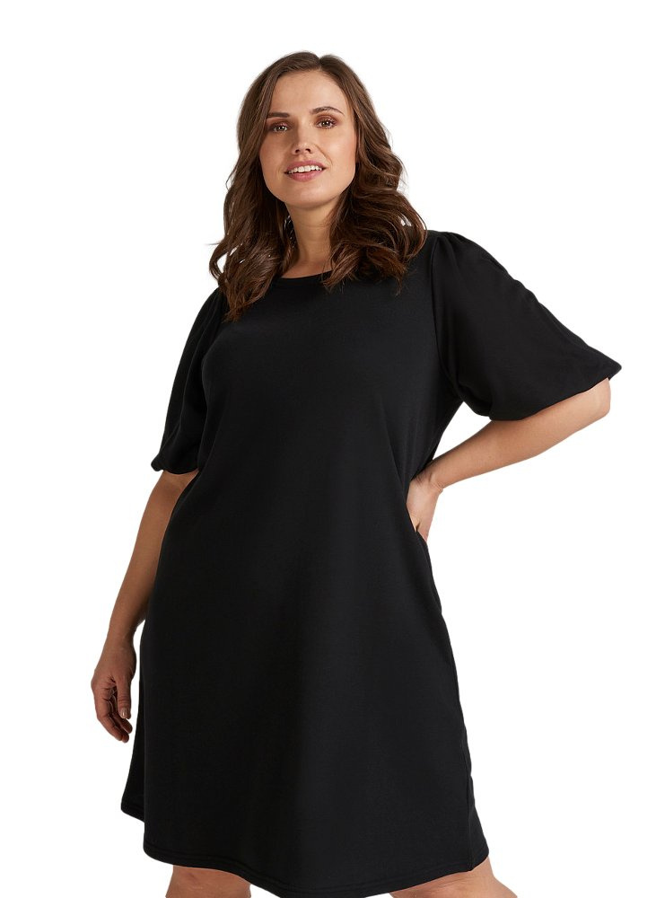 ZIZZI CZARNA SUKIENKA BUFFKI 776A ZIZZI CZARNA SUKIENKA BUFFKI 776A