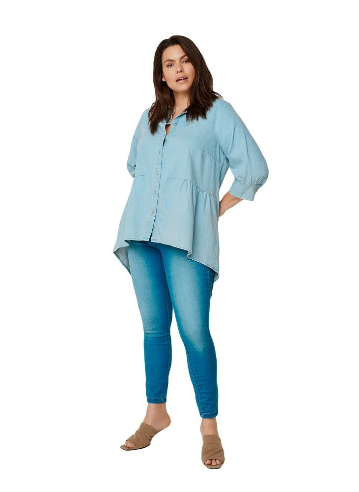 ZIZZI JEANSOWA KOSZULOWA TUNIKA 614A ZIZZI JEANSOWA KOSZULOWA TUNIKA 614A