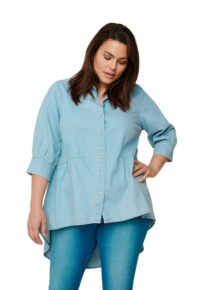 ZIZZI JEANSOWA KOSZULOWA TUNIKA 614A ZIZZI JEANSOWA KOSZULOWA TUNIKA 614A