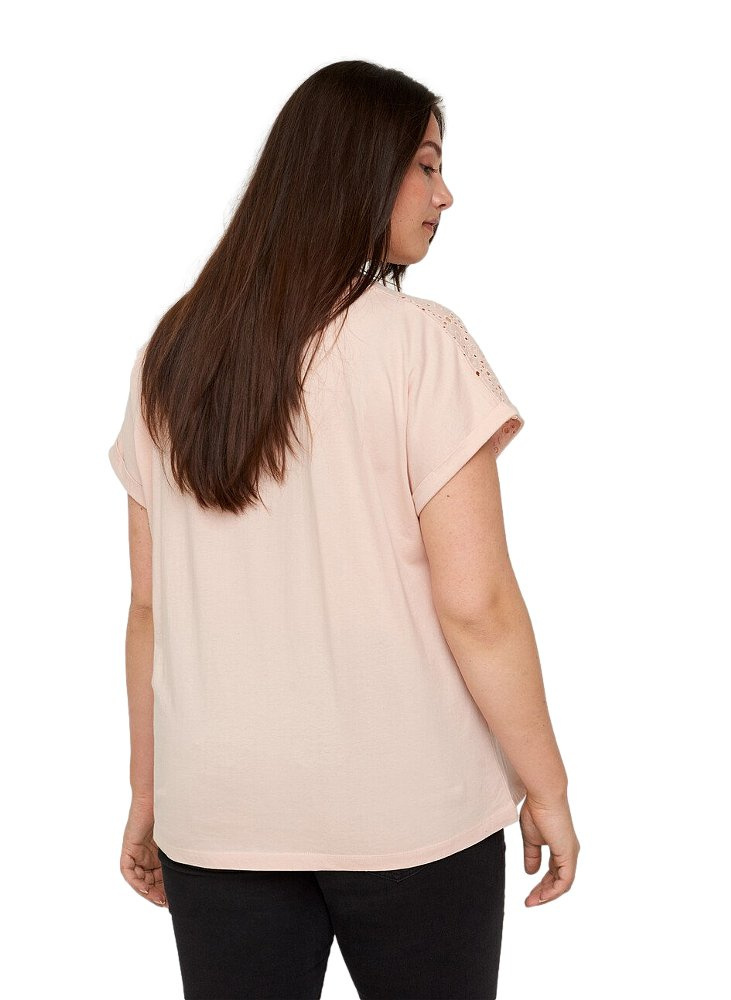 ZIZZI AŻUROWY RÓŻÓWY T-SHIRT BLUZKA 101A ZIZZI AŻUROWY RÓŻÓWY T-SHIRT BLUZKA 101A