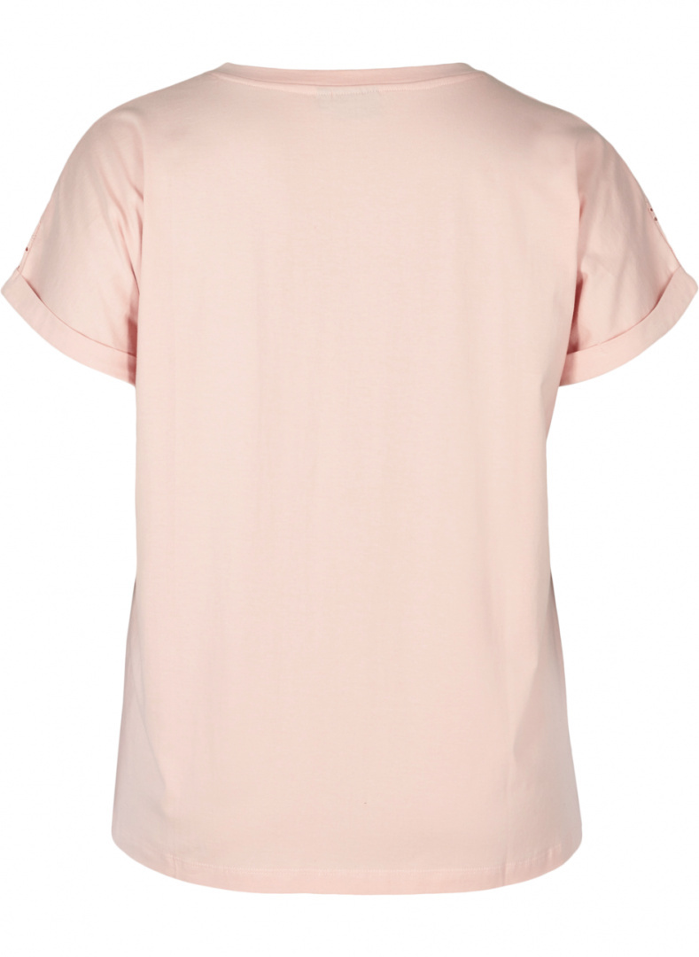 ZIZZI AŻUROWY RÓŻÓWY T-SHIRT BLUZKA 101A ZIZZI AŻUROWY RÓŻÓWY T-SHIRT BLUZKA 101A