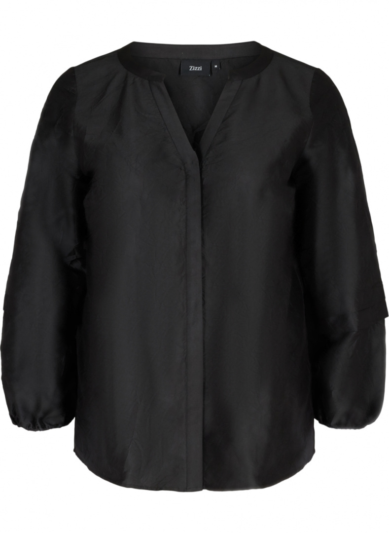 ZIZZI STYLOWA CZARNA KOSZULA GUZIKI 053B ZIZZI STYLOWA CZARNA KOSZULA GUZIKI 053B