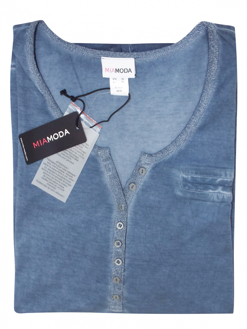 MIAMODA BLUZKA DEKOLT HENLEY MM09 MIAMODA BLUZKA DEKOLT HENLEY MM09