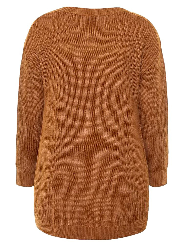 YOURS CIEPŁY SWETER Z GUZIKAMI BRĄZ YS08 YOURS CIEPŁY SWETER Z GUZIKAMI BRĄZ YS08