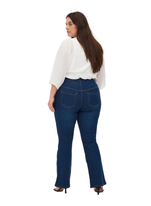 ZIZZI KLASYCZNE SPODNIE BOOTCUT NIEBIESKIE 664A