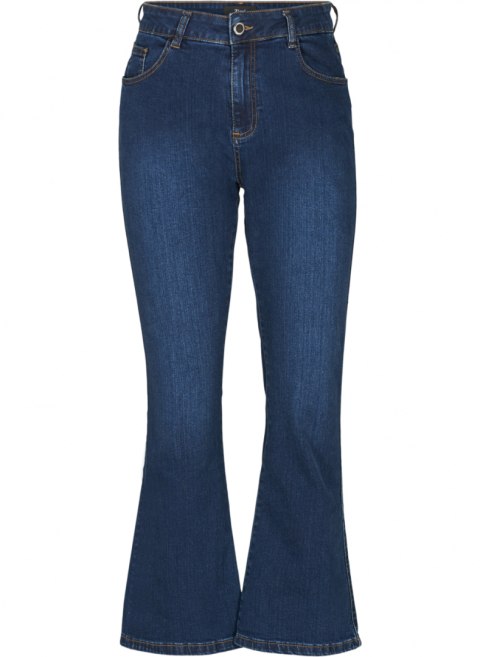 ZIZZI KLASYCZNE SPODNIE BOOTCUT NIEBIESKIE 664A