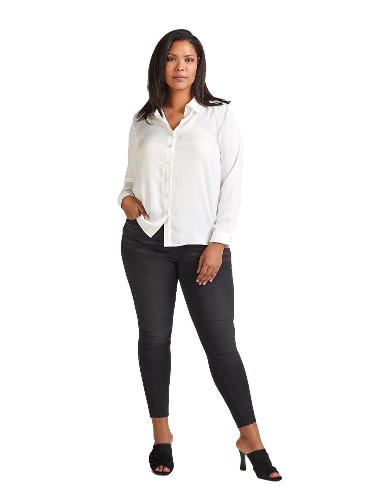 ZIZZI ELEGANCKA BIAŁA KOSZULA Z HAFTEM 924A ZIZZI ELEGANCKA BIAŁA KOSZULA Z HAFTEM 924A