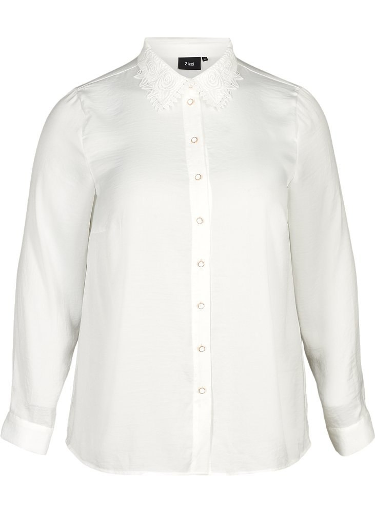ZIZZI ELEGANCKA BIAŁA KOSZULA Z HAFTEM 924A ZIZZI ELEGANCKA BIAŁA KOSZULA Z HAFTEM 924A