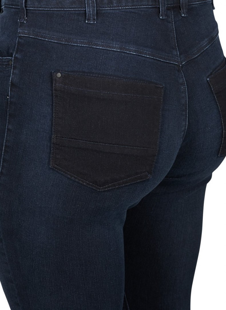 ZIZZI MODNE GRANATOWE JEANSY SPODNIE N78 370A ZIZZI MODNE GRANATOWE JEANSY SPODNIE N78 370A