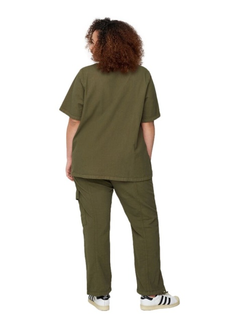 ZIZZI BAWEŁNIANE SPODNIE KHAKI 000S