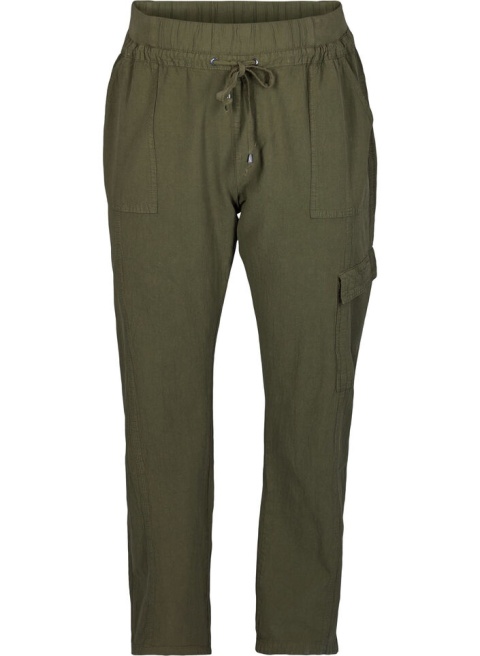 ZIZZI BAWEŁNIANE SPODNIE KHAKI 000S